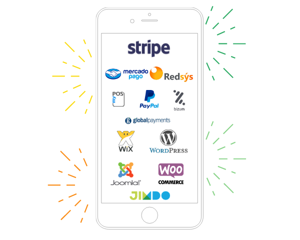 Integration with the most popular payment gateways. Redsys, Stripe, Paypal, Mercadopago, MYpos Integration with the most popular payment gateways